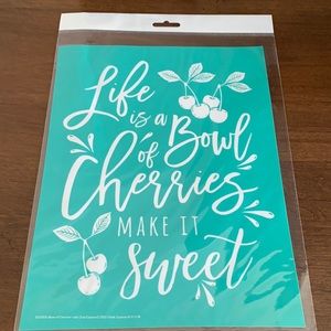 Chalk Couture size B transfer Life Is A Bowl Of Cherries Make It Sweet